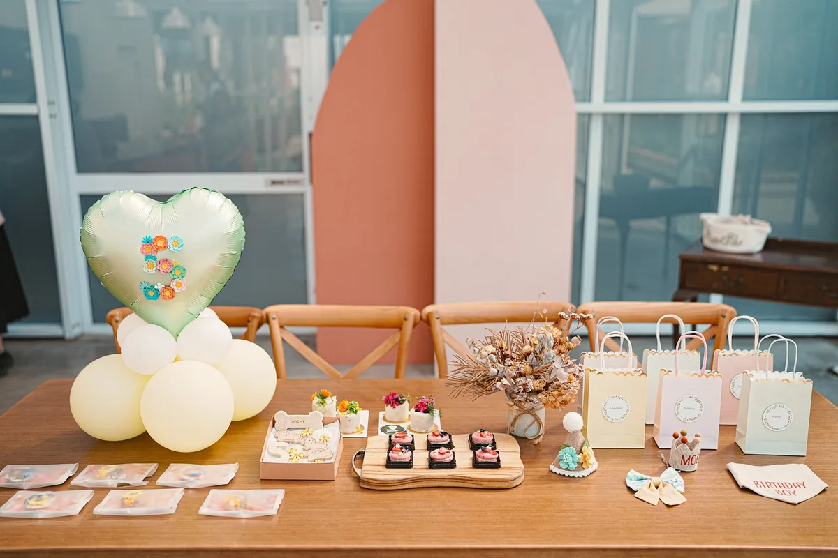 Mochi dog birthday party at pet-friendly Petit House venue