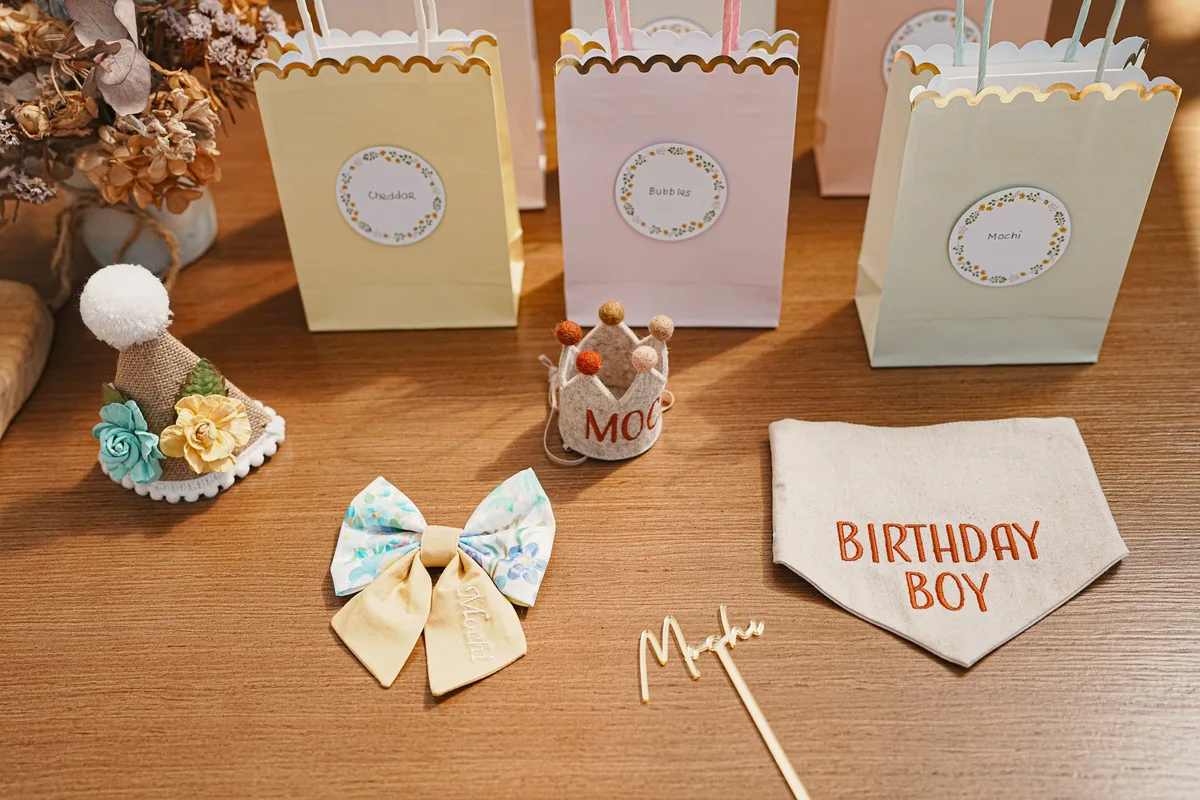 Mochi dog birthday party at pet-friendly Petit House venue